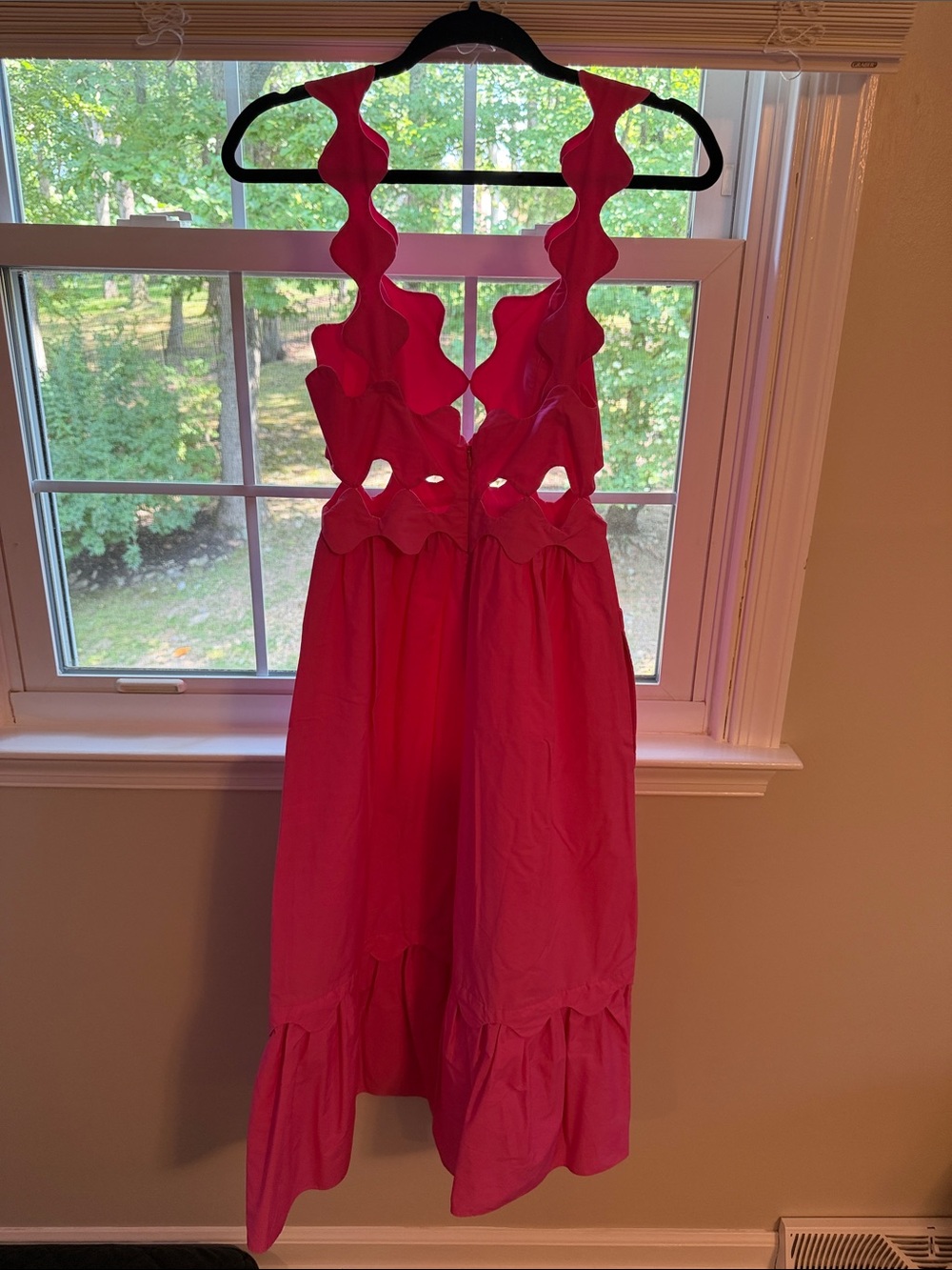 FARM Rio Hot Pink Ruffle-Trim Maxi Dress - Picture 4 of 4